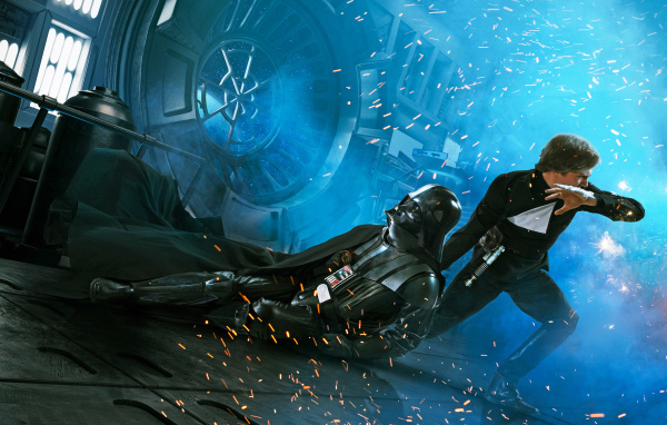 Люк Скайуокер спасает Дарта Вейдера фильм Звездные войны 