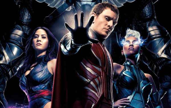 Магнето, Шторм, Псайлок персонажи фильма Люди Икс Апокалипсис 