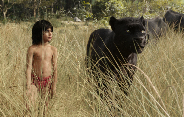 Маугли и Багира персонажи фильма Книга джунглей 2016 