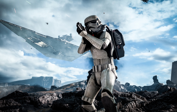 Космический корабль Звёздный разрушитель и имперский штурмовик, фильм Звездные войны 