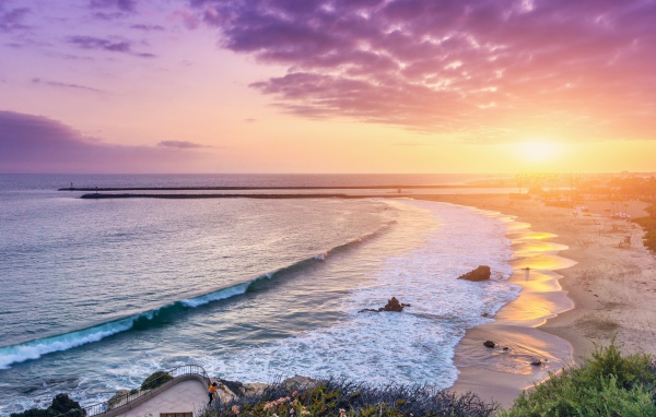 Пляж Корона Дель Мар, Калифорния 