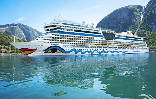 Cruise ship AIDAsol in water
