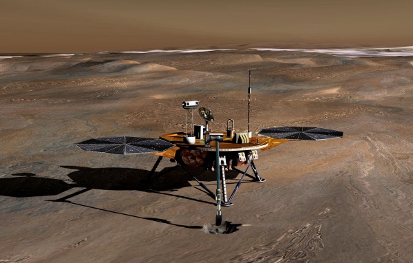 Посадочным модуль «Феникс» на поверхности Марса 