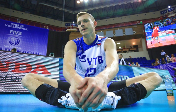 Российский спортсмен волейбольной команды Динамо Константин Бакун 