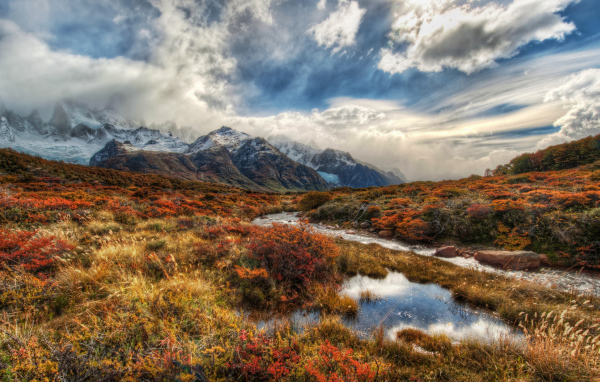 Живописная природа и фантастическое небо, Патагония Чили 