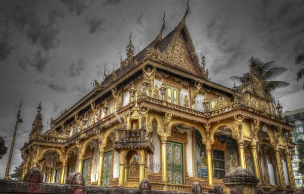 Храм в городе Пномпень, Камбоджа 