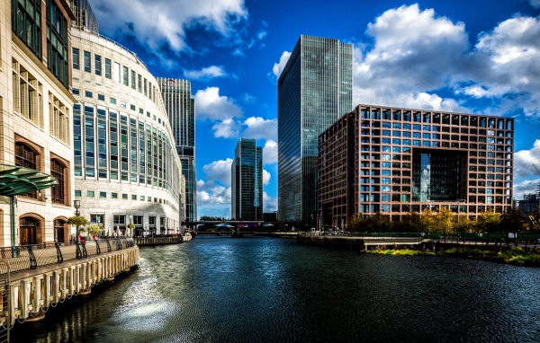 Деловой квартал Канэри-Уорф, Лондон, Великобритания