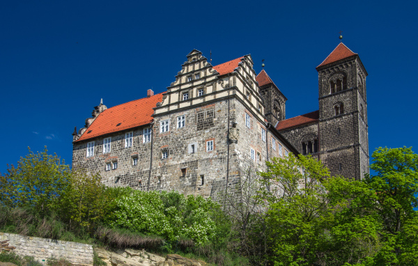 View of the monastery in Quedlinburg, Germany