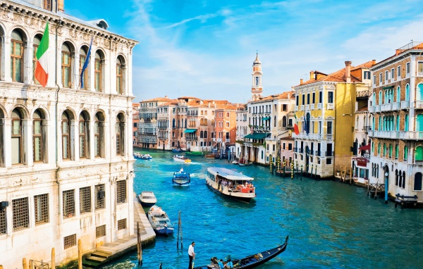 Канал города Венеция, Италия 