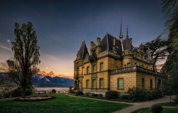 Museum of Hunegg Castle in Hilterfingen, Switzerland