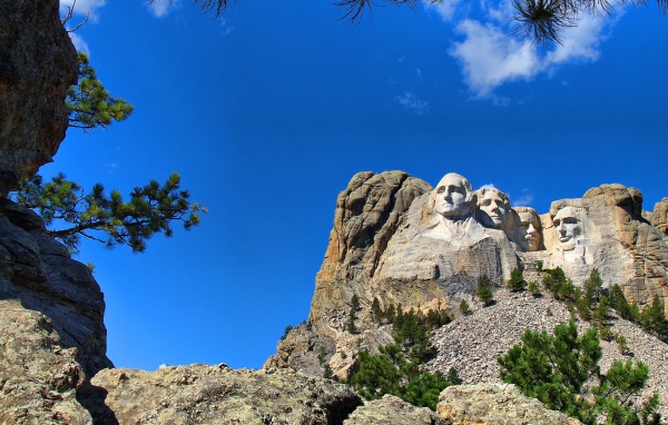 Гора Рашмор с лицами президентов, США 