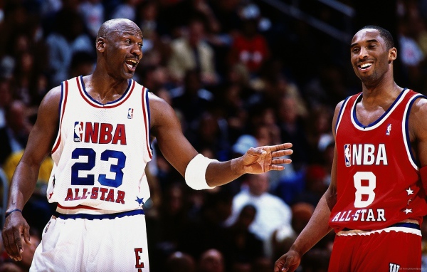 Баскетболисты Майкл Джордан  и Коби Брайант, НБА 