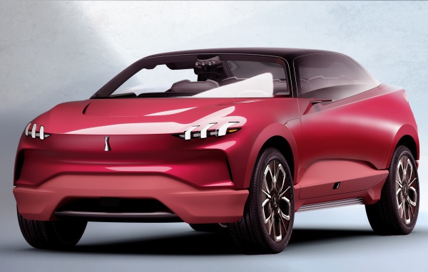 Бордовый электромобиль WEY XEV