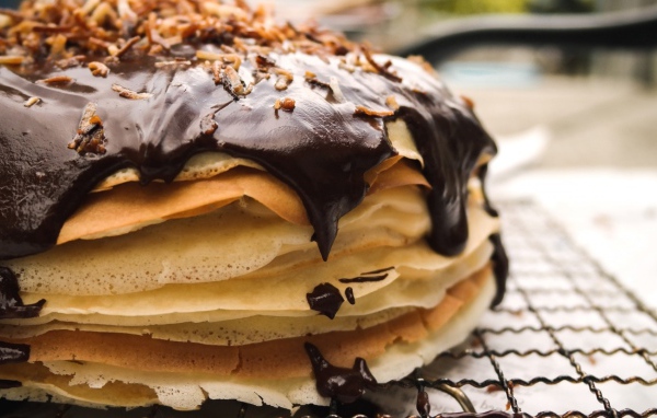 Блинный торт с шоколадом на Масленицу 2017 