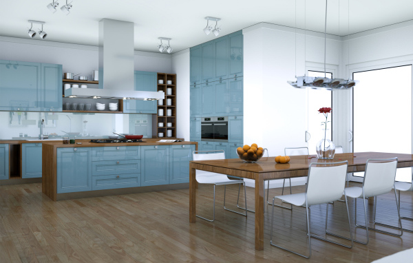 Стильная кухня в серых тонах