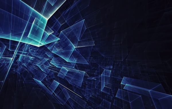 Абстрактные геометрические прозрачные фигуры