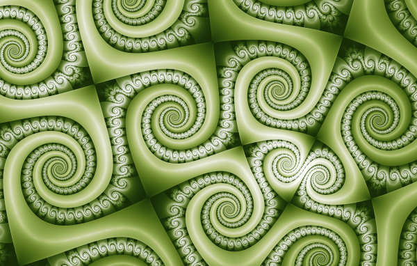 Абстрактный спиральный зеленый рисунок 