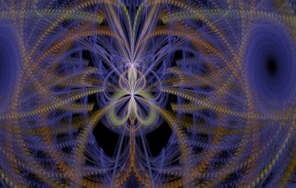 Красивый необычный узорный фрактальный рисунок 