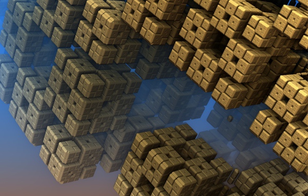 Кубы в невесомости 3д графика