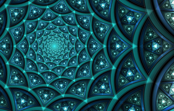 Фрактальный необычный красивый рисунок, 3д графика