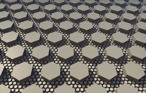 Серые шестиугольники 3д графика