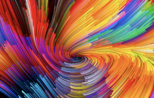 Разноцветная абстрактная воронка