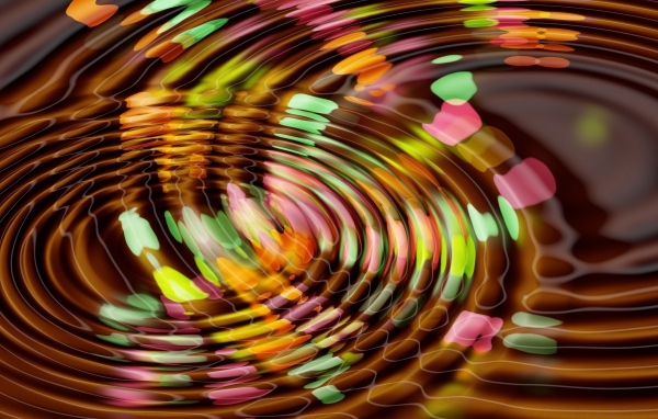 Разноцветные круги абстракция 
