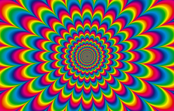 Разноцветный рисунок оптическая иллюзия