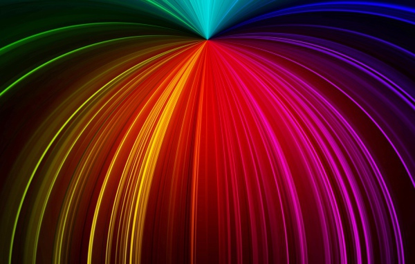 Разноцветный фрактальный зонт 