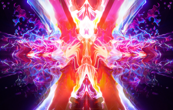 Неоновые энергетические волны, абстракция