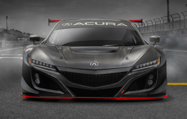 Спортивный автомобиль Acura NSX GT3 Evo 2019 года вид спереди