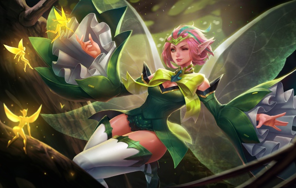 Девушка фея с крыльями, фэнтези