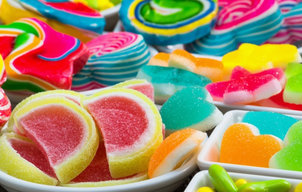 Аппетитные разноцветные мармеладные сладости