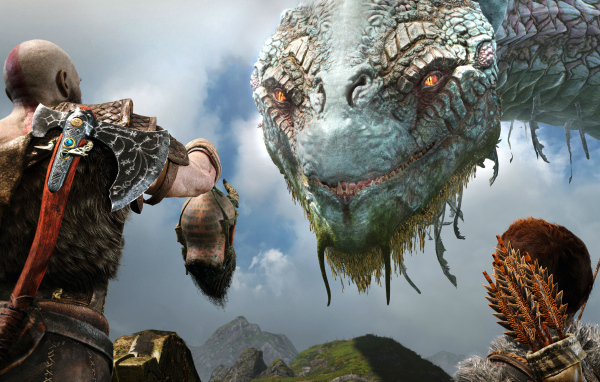 Кадр компьютерной игры God of War, 2018