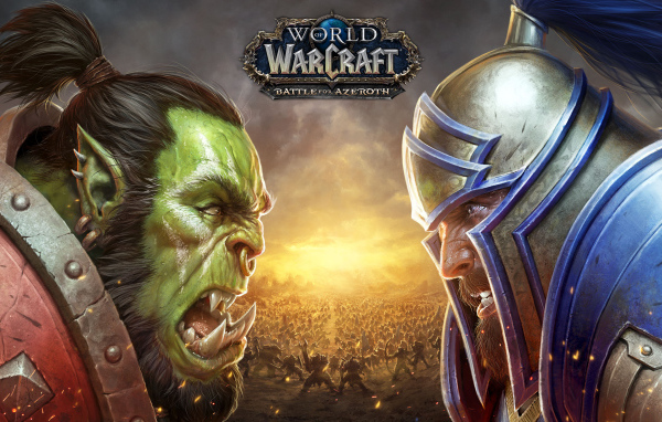 Постер новой компьютерной игры World of Warcraft. Battle for Azeroth, 2018
