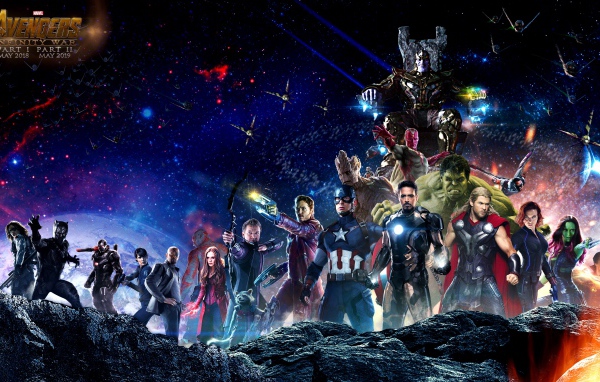 Постер с главными героями фильма Мстители: Война бесконечности