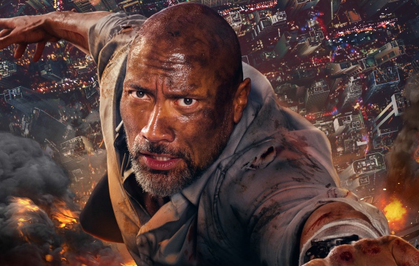 Актер Дуэйн Джонсон в новом фильме Небоскрёб, 2018