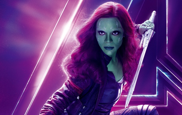 Гамора, персонаж супергеройского фильма Мстители. Война бесконечности, 2018