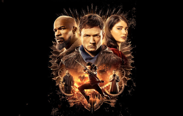 Постер фильма Робин Гуд. Начало на черном фоне