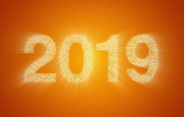Figures 2019 on an orange background