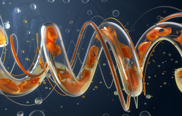 Абстрактная спираль на синем фоне 