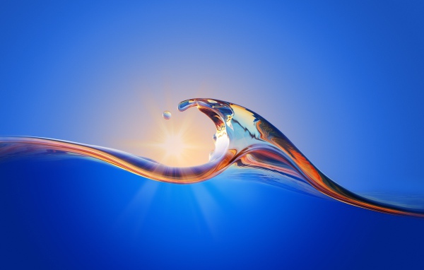 Абстрактная волна на голубом фоне