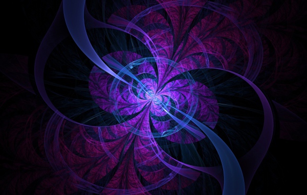 Яркий неоновый абстрактный цветок 