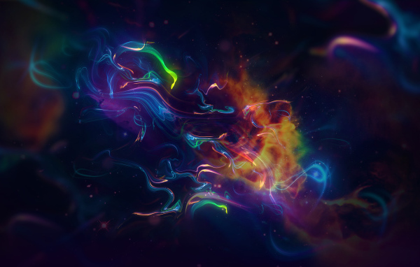 Разноцветный дым крупным планом