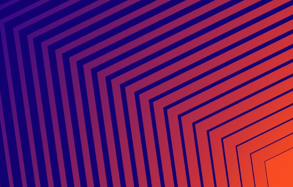 Разные голубые и оранжевые линии 3д графика