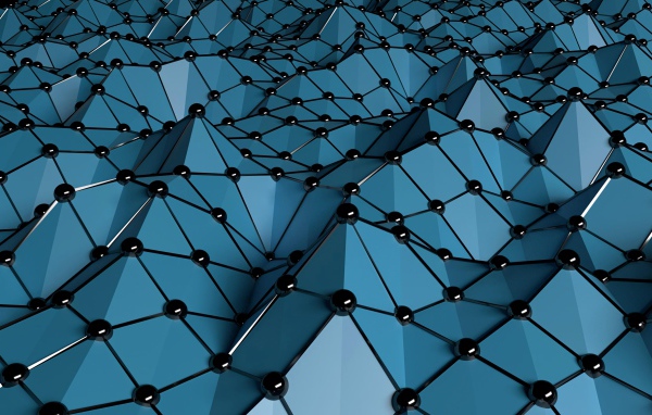 Серые геометрические фигуры с черными точками 3д графика