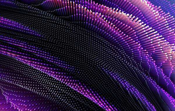 Сиреневые неоновые абстрактные линии 