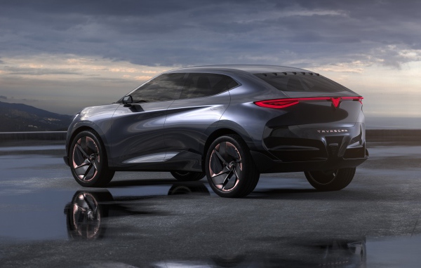 Автомобиль Cupra Tavascan Concept 2019 года вид сзади