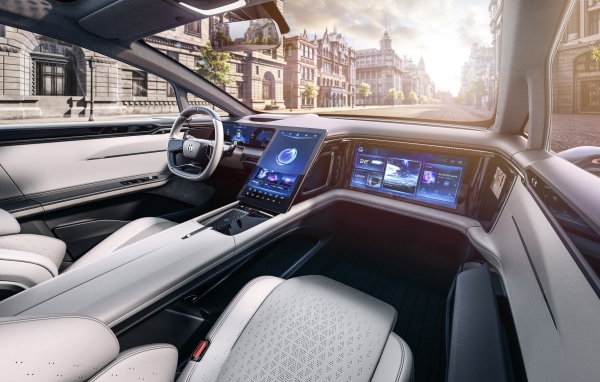 Стильный салон автомобиля HiPhi 1 2020 года 