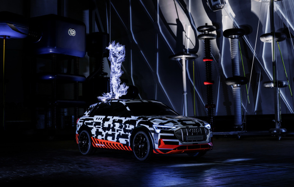 2018 Audi E-Tron SUV with graphics